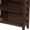 Homeroots 30.25 x 32 x 13 in. Newport Plantation Cherry Low Bookcase 389554